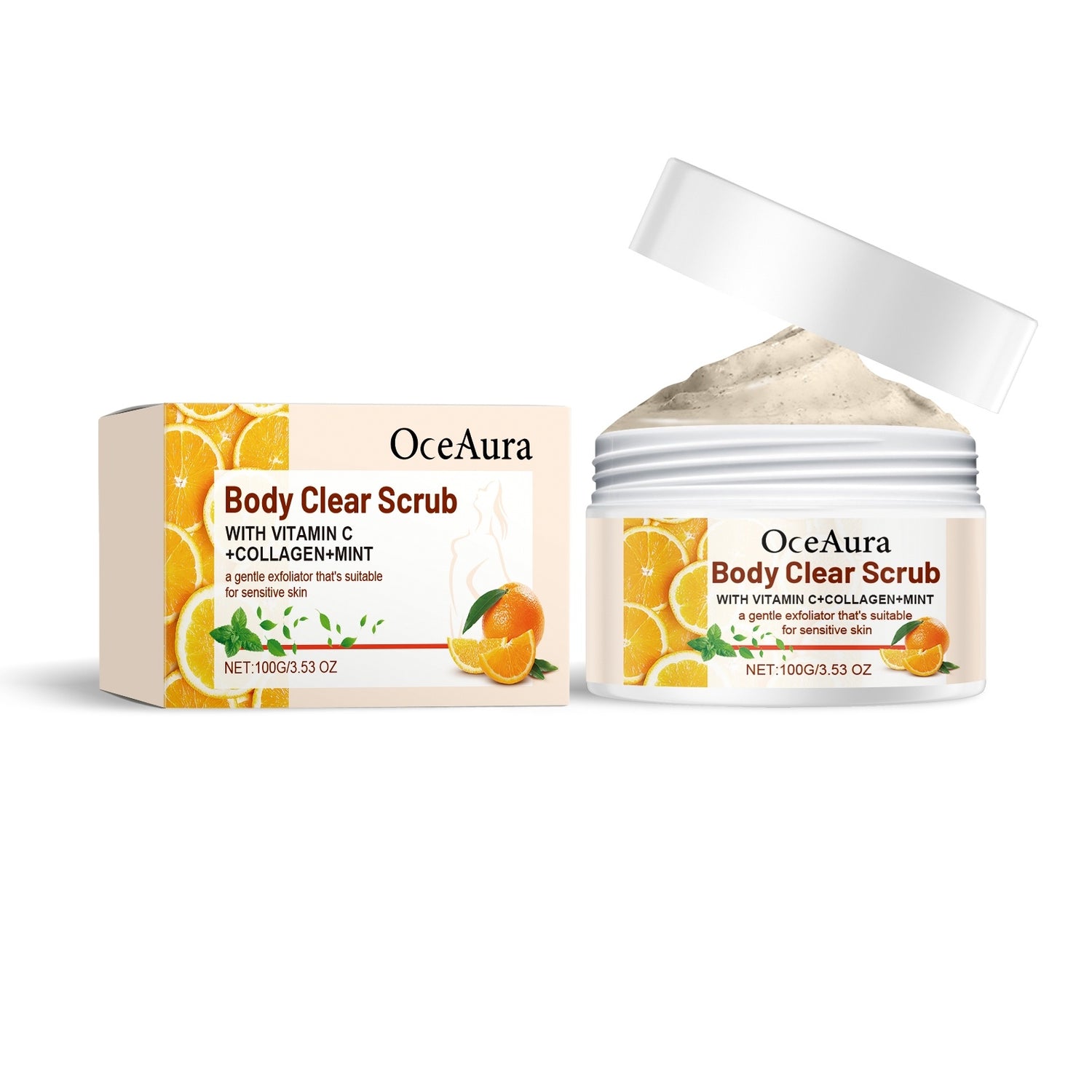 Orange Body Scrub with Natural Exfoliating Care