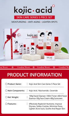Kojic Acid Brightening Skincare Set 5-Piece
