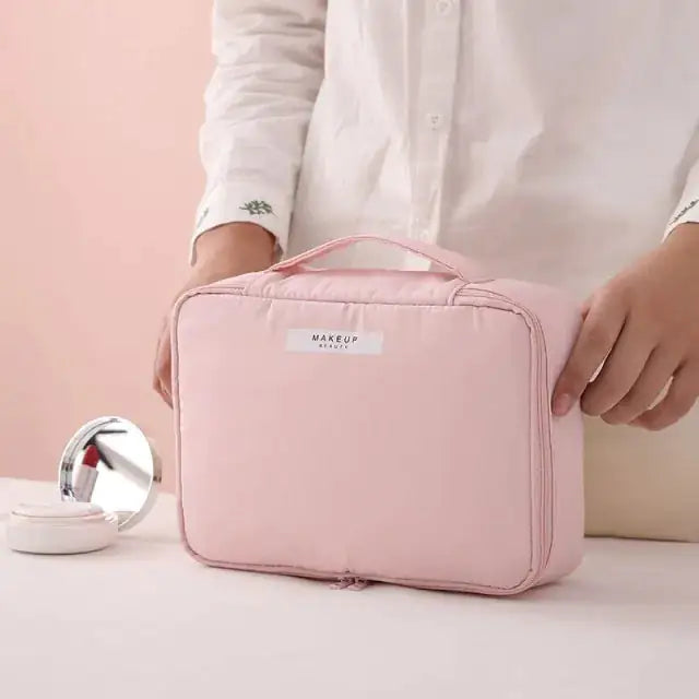 Travel Makeup Bag with Multiple Compartments
