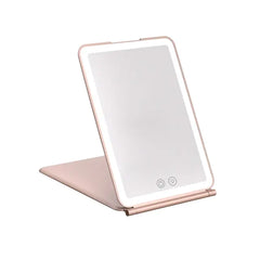 Foldable LED Touch Screen Makeup Mirror